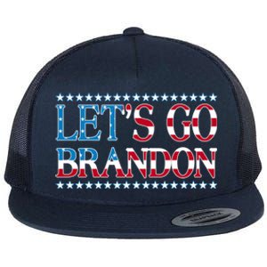 Lets Go Brandon Meaningful Gift American Flag Funny LetS Go Brandon Gift Flat Bill Trucker Hat