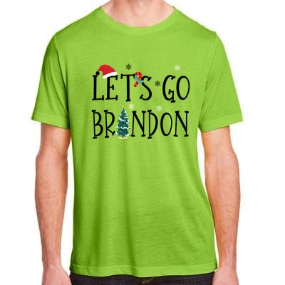 Let's Go Braden Brandon Conservative Anti Liberal Santa Hat Adult ChromaSoft Performance T-Shirt