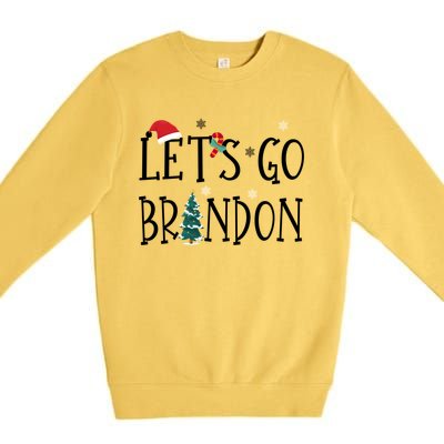 Let's Go Braden Brandon Conservative Anti Liberal Santa Hat Premium Crewneck Sweatshirt