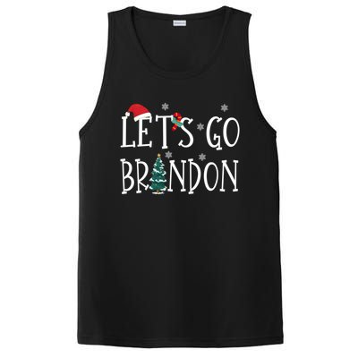 Let's Go Braden Brandon Conservative Anti Liberal Santa Hat PosiCharge Competitor Tank