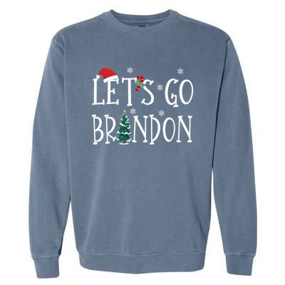 Let's Go Braden Brandon Conservative Anti Liberal Santa Hat Garment-Dyed Sweatshirt