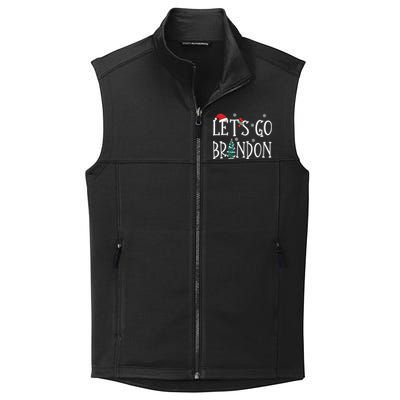 Let's Go Braden Brandon Conservative Anti Liberal Santa Hat Collective Smooth Fleece Vest