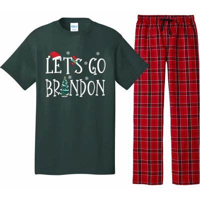 Let's Go Braden Brandon Conservative Anti Liberal Santa Hat Pajama Set