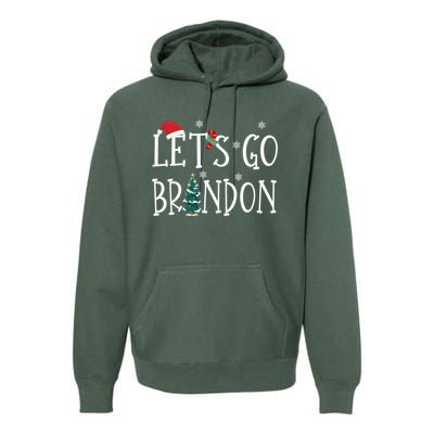 Let's Go Braden Brandon Conservative Anti Liberal Santa Hat Premium Hoodie