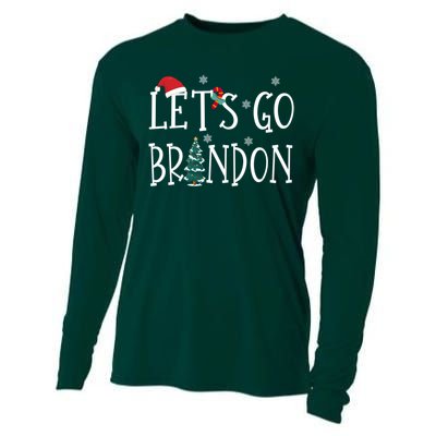 Let's Go Braden Brandon Conservative Anti Liberal Santa Hat Cooling Performance Long Sleeve Crew