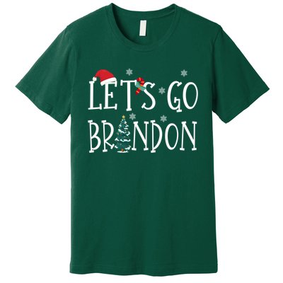 Let's Go Braden Brandon Conservative Anti Liberal Santa Hat Premium T-Shirt