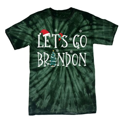 Let's Go Braden Brandon Conservative Anti Liberal Santa Hat Tie-Dye T-Shirt