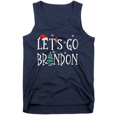 Let's Go Braden Brandon Conservative Anti Liberal Santa Hat Tank Top