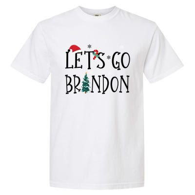 Let's Go Braden Brandon Conservative Anti Liberal Santa Hat Garment-Dyed Heavyweight T-Shirt