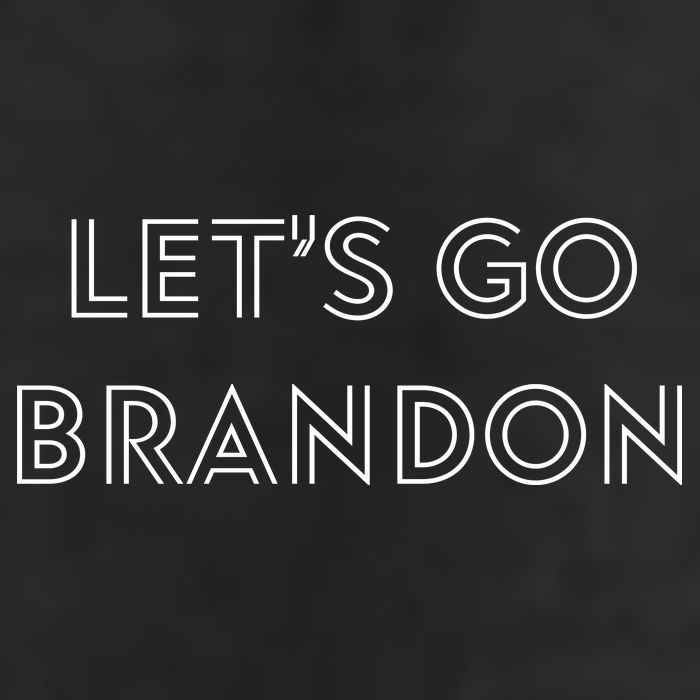 Lets Go Brandon Retro Font Garment-Dyed Fleece Hoodie