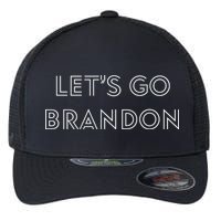 Lets Go Brandon Retro Font Flexfit Unipanel Trucker Cap
