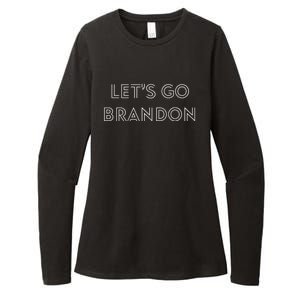 Lets Go Brandon Retro Font Womens CVC Long Sleeve Shirt