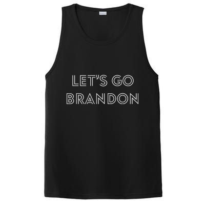 Lets Go Brandon Retro Font PosiCharge Competitor Tank