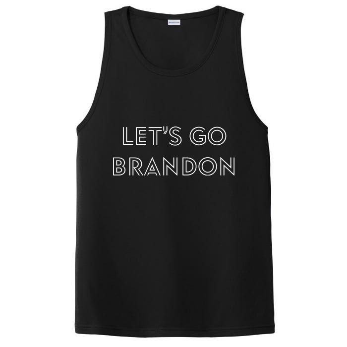 Lets Go Brandon Retro Font PosiCharge Competitor Tank