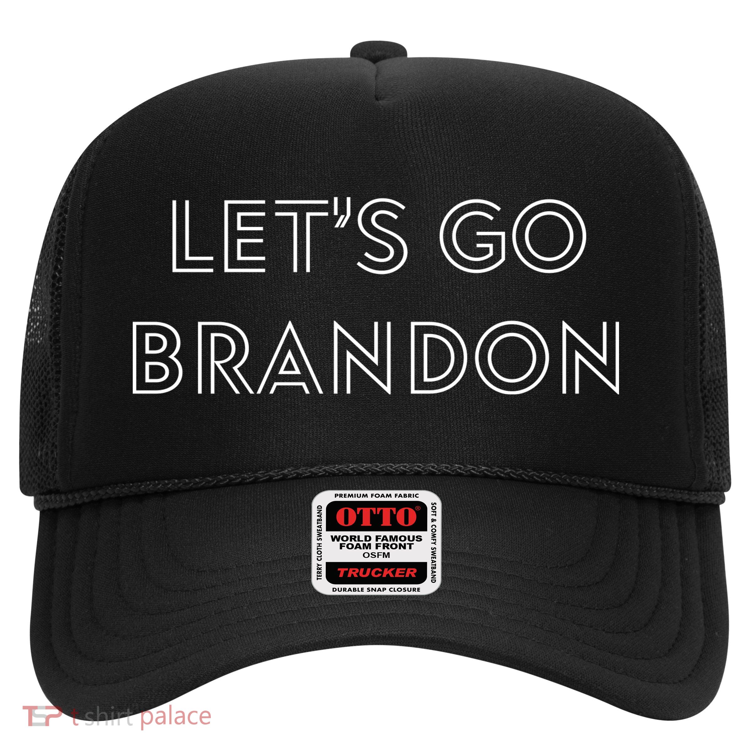Lets Go Brandon Retro Font Trucker Hat