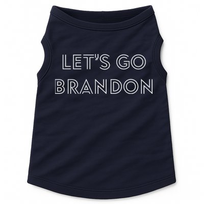 Lets Go Brandon Retro Font Doggie Tank