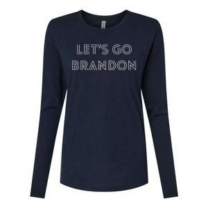 Lets Go Brandon Retro Font Womens Cotton Relaxed Long Sleeve T-Shirt