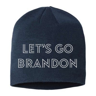 Lets Go Brandon Retro Font Sustainable Beanie