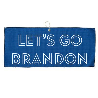 Lets Go Brandon Retro Font Large Microfiber Waffle Golf Towel