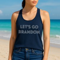 Lets Go Brandon Retro Font Womens Tank Top