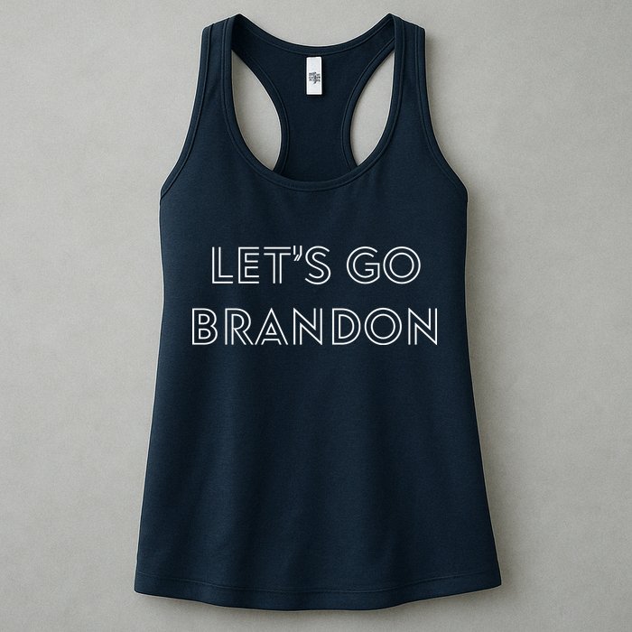 Lets Go Brandon Retro Font Womens Tank Top