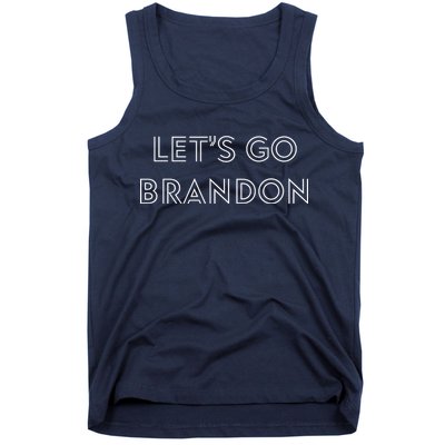 Lets Go Brandon Retro Font Tank Top