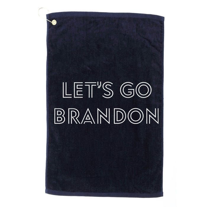 Lets Go Brandon Retro Font Golf Towel