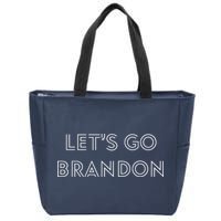 Lets Go Brandon Retro Font Zip Tote Bag