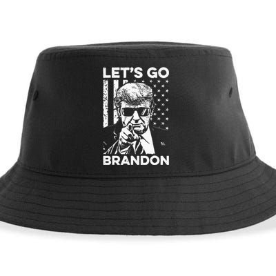 Let’s Go Brandon Conservative USA Flag Funny Donal Trump Sustainable Bucket Hat