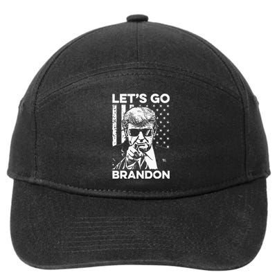 Let’s Go Brandon Conservative USA Flag Funny Donal Trump 7-Panel Snapback Hat