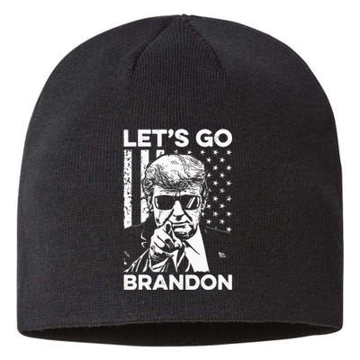 Let’s Go Brandon Conservative USA Flag Funny Donal Trump Sustainable Beanie