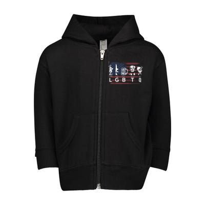 Liberty Guns Beer Trump BBQ Funny Costume LGBT Toddler Zip Fleece Hoodie