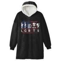 Liberty Guns Beer Trump BBQ Funny Costume LGBT Hooded Wearable Blanket