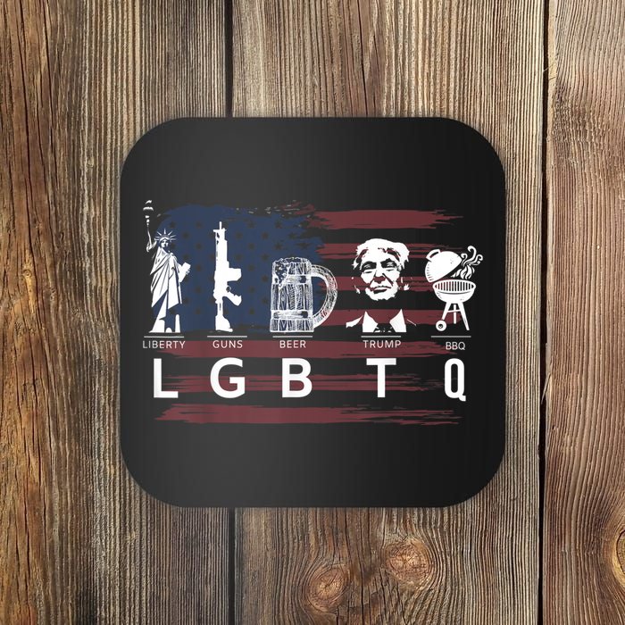 Liberty Guns Beer Trump BBQ Funny Costume LGBT Coaster