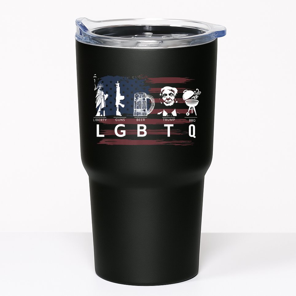 Liberty Guns Beer Trump BBQ Funny Costume LGBT Tumbler