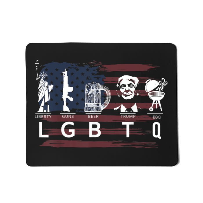 Liberty Guns Beer Trump BBQ Funny Costume LGBT Mousepad