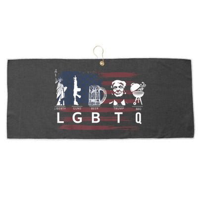 Liberty Guns Beer Trump BBQ Funny Costume LGBT Large Microfiber Waffle Golf Towel