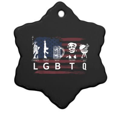 Liberty Guns Beer Trump BBQ Funny Costume LGBT Ceramic Star Ornament