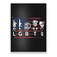 Liberty Guns Beer Trump BBQ Funny Costume LGBT Poster