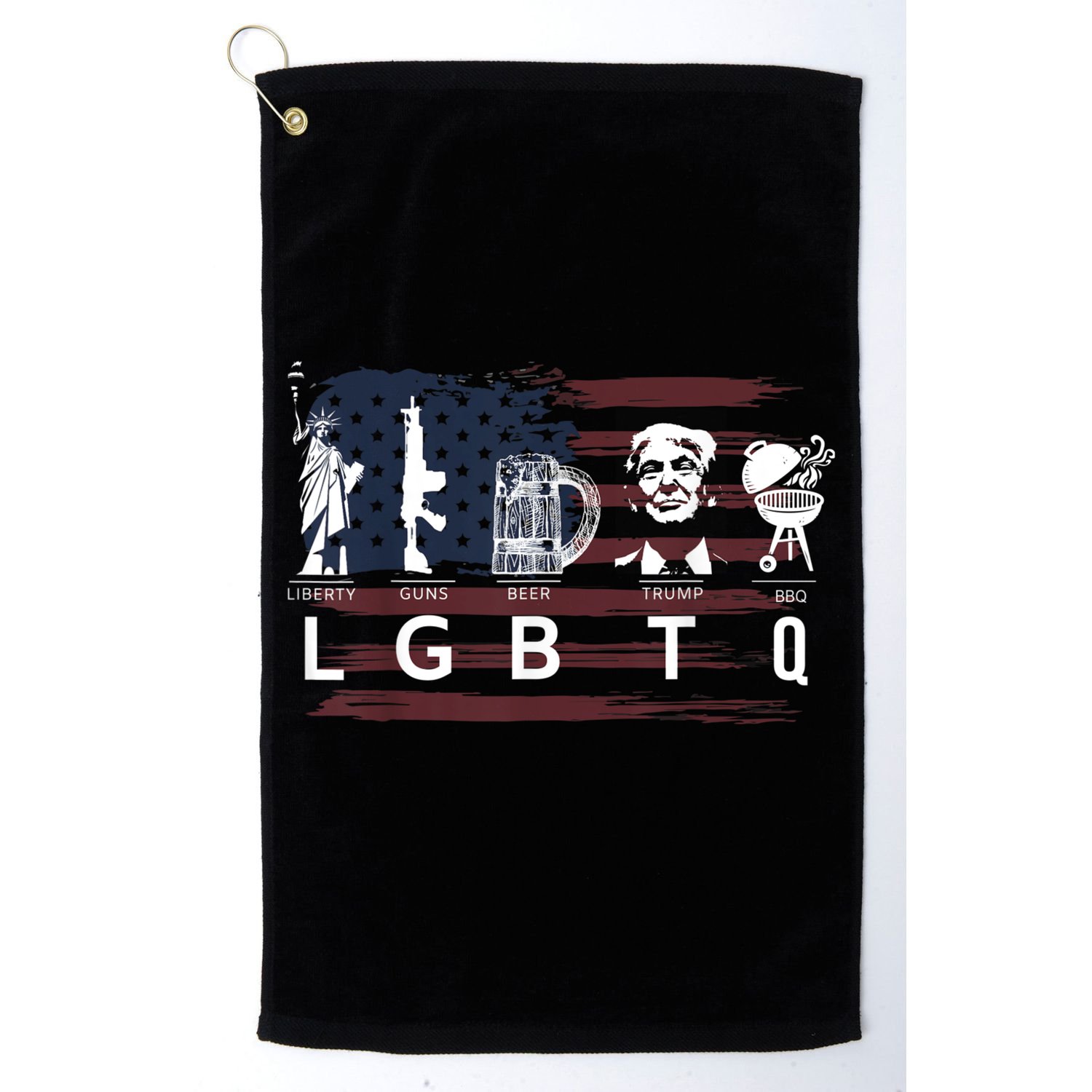 Liberty Guns Beer Trump BBQ Funny Costume LGBT Golf Towel