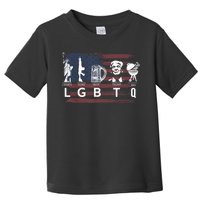 Liberty Guns Beer Trump BBQ Funny Costume LGBT Toddler T-Shirt