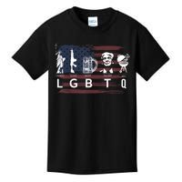 Liberty Guns Beer Trump BBQ Funny Costume LGBT Kids T-Shirt