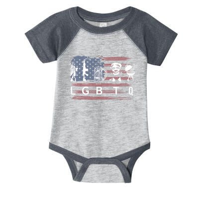 Liberty Guns Beer Trump BBQ Funny Costume LGBT Infant Baby Jersey Bodysuit