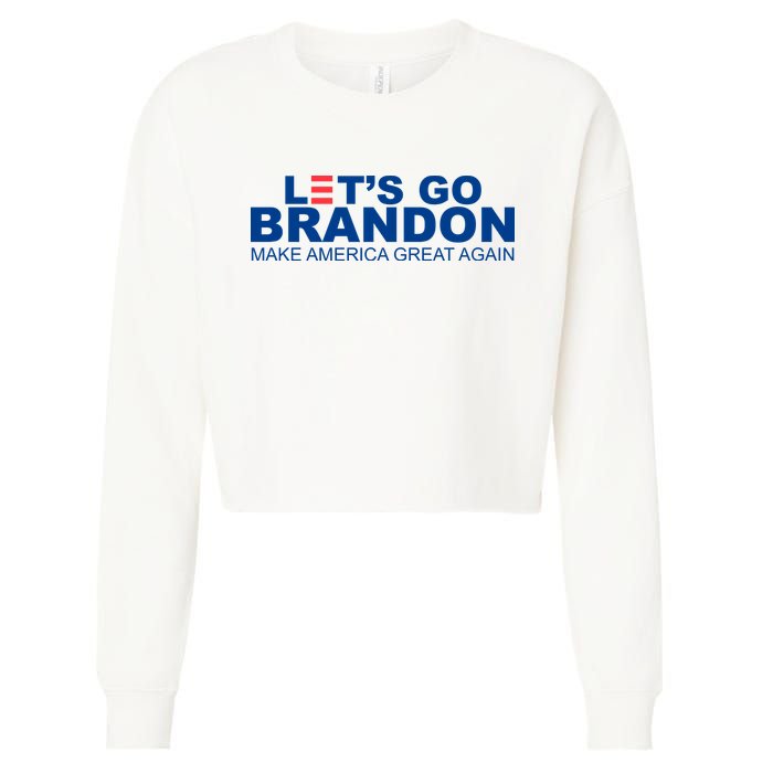 Let's Go Brandon Make America Great Again Cropped Pullover Crew