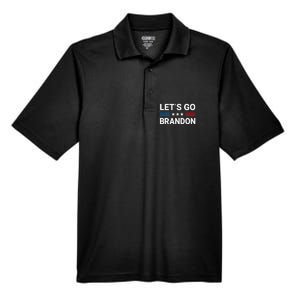 Lets Go Brandon Conservative US Flag Gift Men's Origin Performance Pique Polo