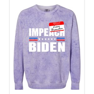 LetS Go Brandon Anti Joe Biden Chant Usa Impeach Joe Biden Great Gift Colorblast Crewneck Sweatshirt