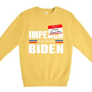 LetS Go Brandon Anti Joe Biden Chant Usa Impeach Joe Biden Great Gift Premium Crewneck Sweatshirt