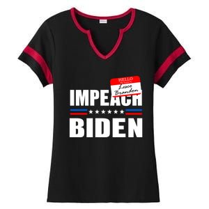 LetS Go Brandon Anti Joe Biden Chant Usa Impeach Joe Biden Great Gift Ladies Halftime Notch Neck Tee