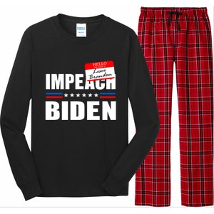 LetS Go Brandon Anti Joe Biden Chant Usa Impeach Joe Biden Great Gift Long Sleeve Pajama Set