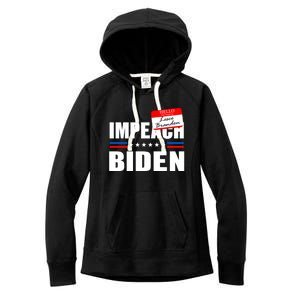 LetS Go Brandon Anti Joe Biden Chant Usa Impeach Joe Biden Great Gift Women's Fleece Hoodie